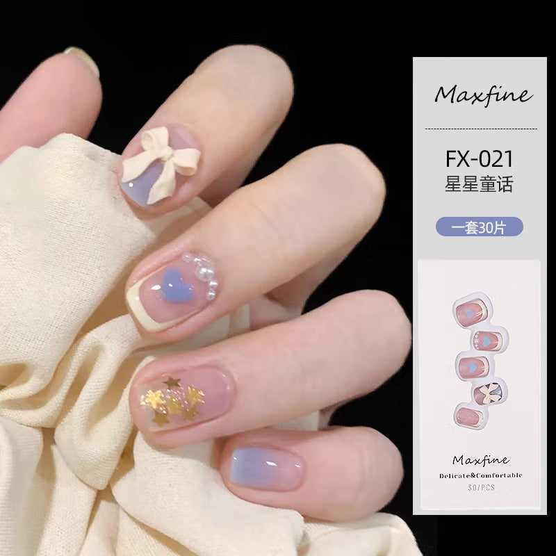 MAXFINE 果冻胶可拆卸穿戴甲 30片装 3款可选 - Milkbuy秒麦网